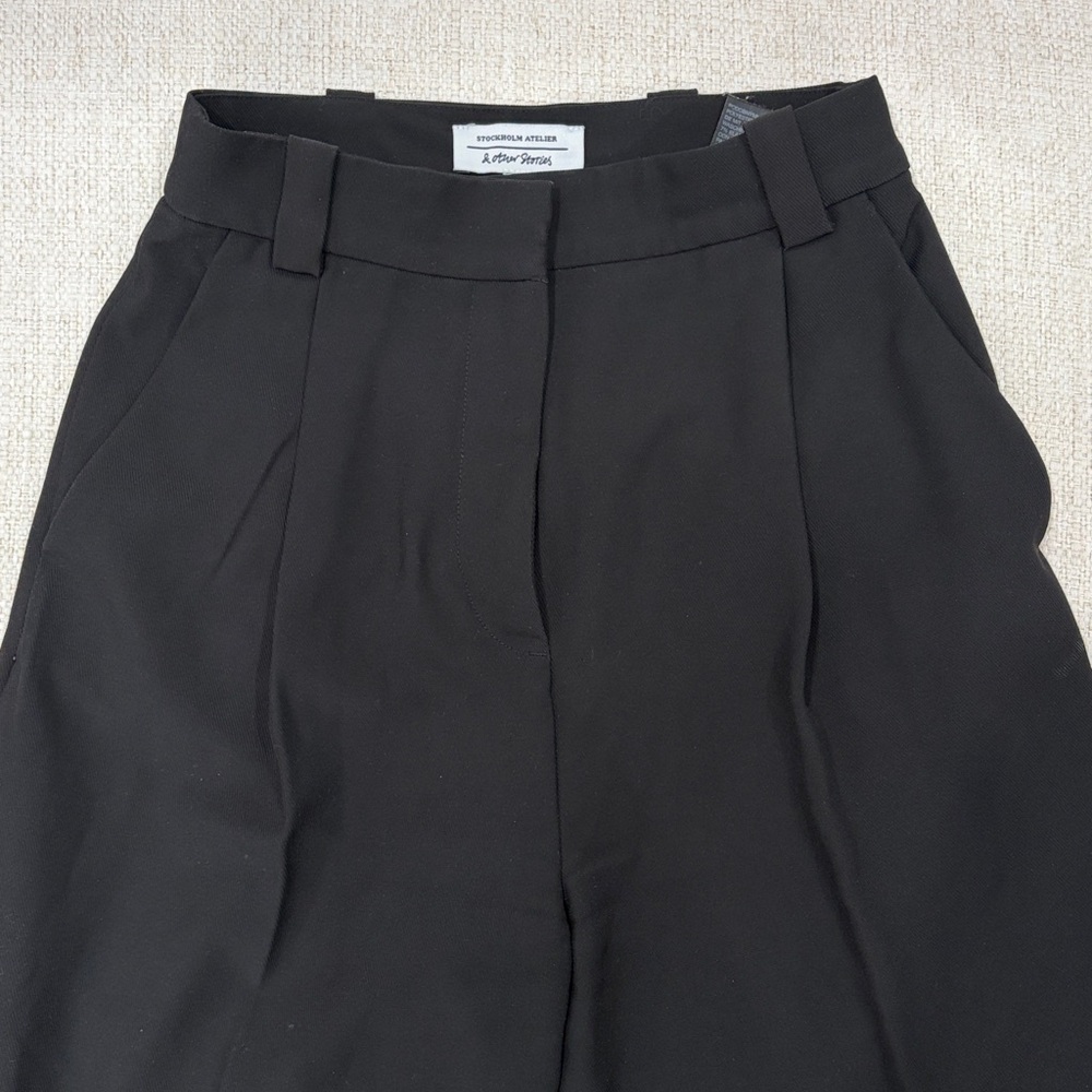 & other stories high waisted black trouser